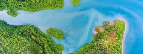 vista aerea del pacifico meridionale