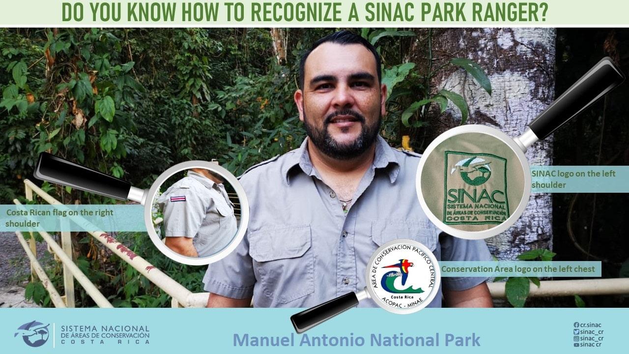 Guardiaparco del Parco Nazionale Manuel Antonio